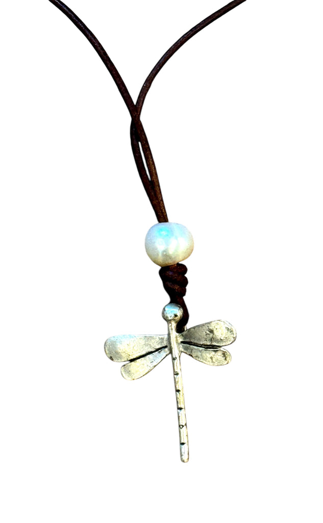 Dragonfly Pearl Necklace | Allison Craft Designs