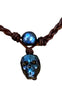 Swarovski Skull Leather Necklace | Allison Craft Designs