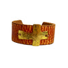 Golden Cross Leather Cuff